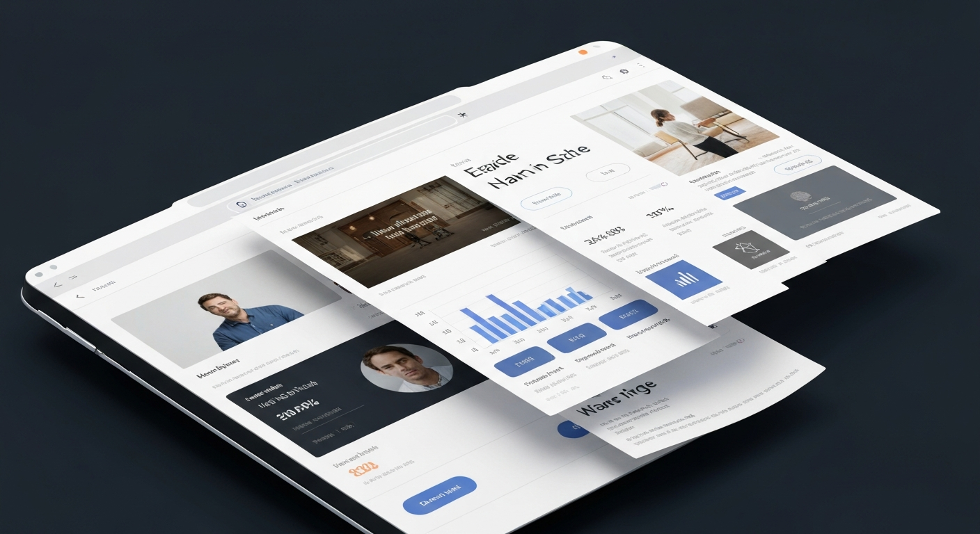 website being updated automatically with fresh content appearing — articles, images, and stats popu