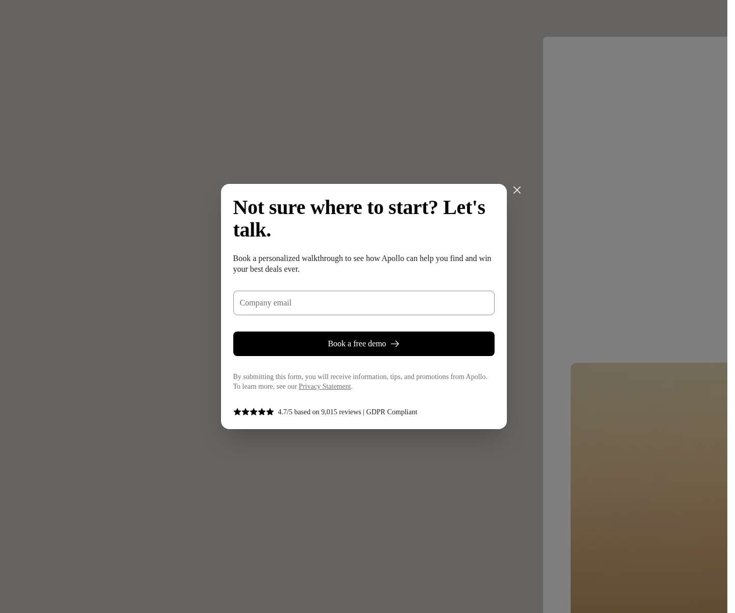 Apollo.io homepage